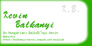 kevin balkanyi business card